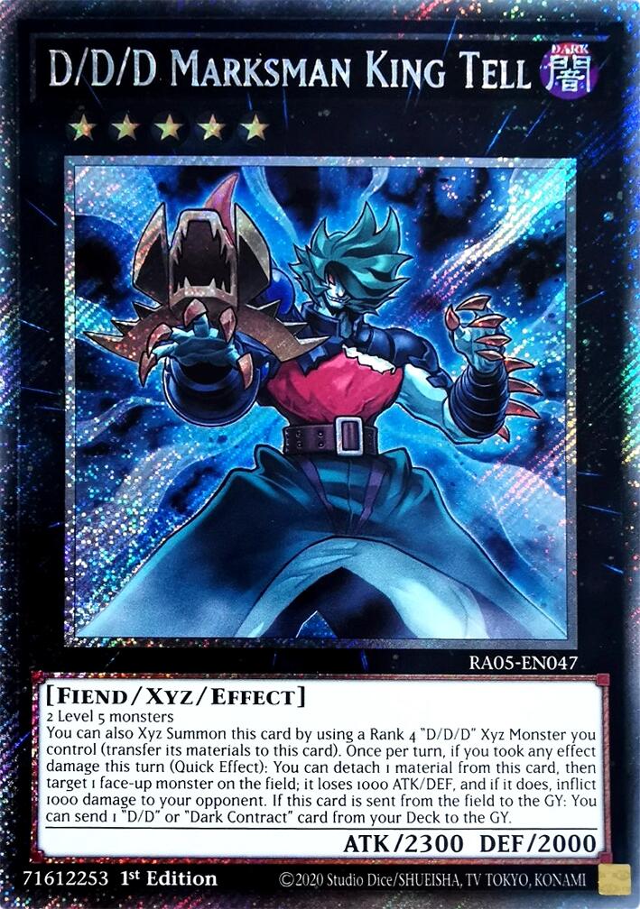 D/D/D Marksman King Tell (Platinum Secret Rare) [RA05-EN047] Platinum Secret Rare | Exor Games Dartmouth