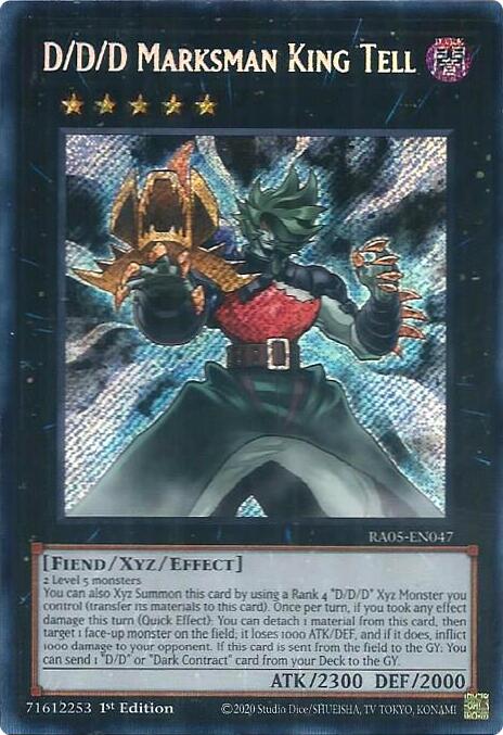 D/D/D Marksman King Tell (Secret Rare) [RA05-EN047] Secret Rare | Exor Games Dartmouth