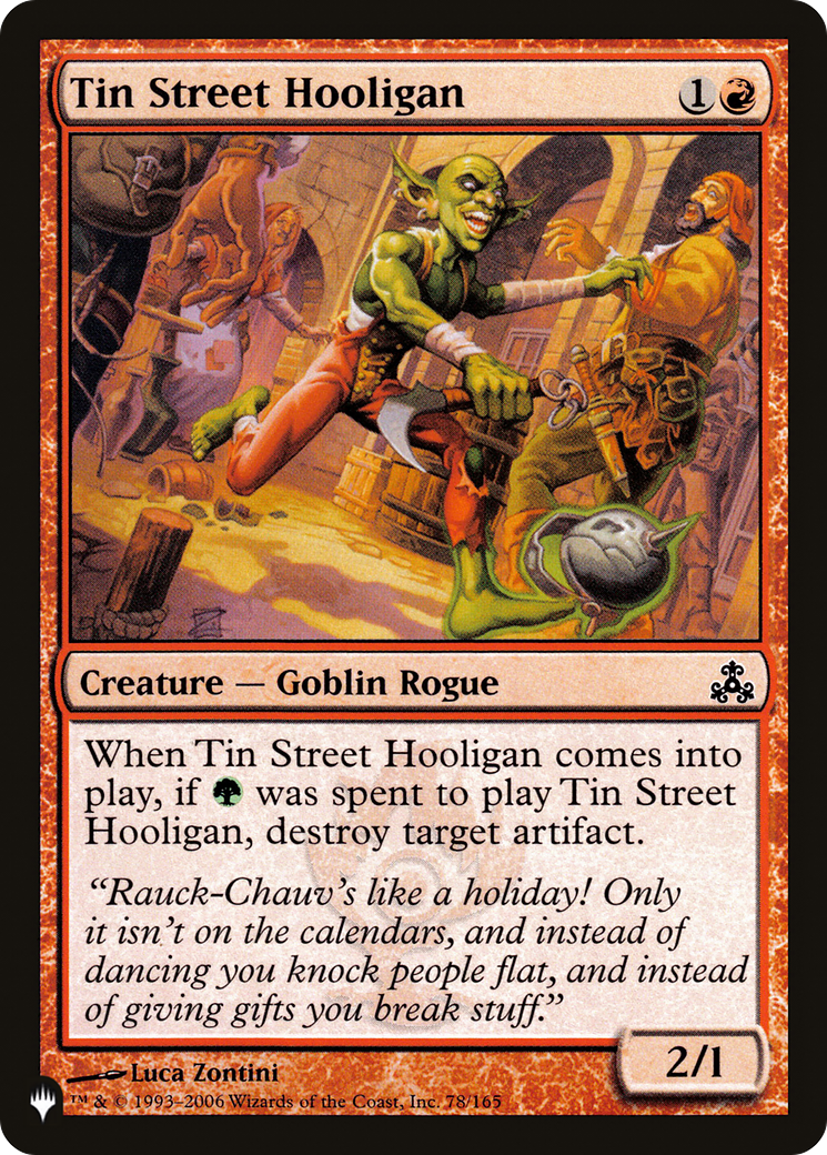 Tin Street Hooligan [The List Reprints] | Exor Games Dartmouth