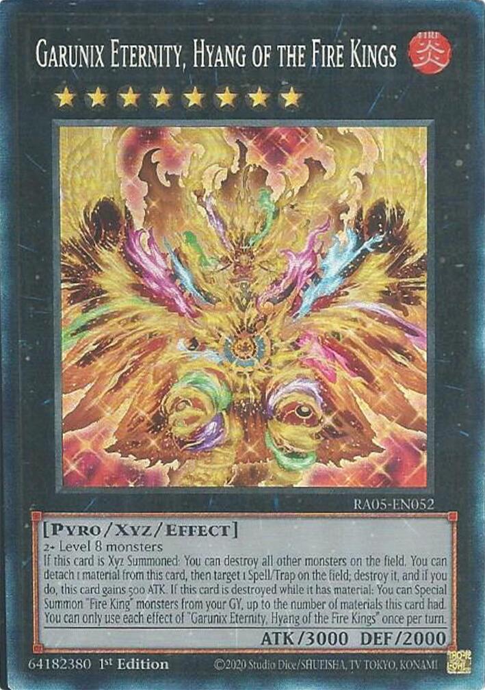 Garunix Eternity, Hyang of the Fire Kings (Collector's Rare) [RA05-EN052] Collector's Rare | Exor Games Dartmouth