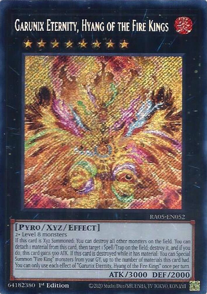 Garunix Eternity, Hyang of the Fire Kings (Secret Rare) [RA05-EN052] Secret Rare | Exor Games Dartmouth