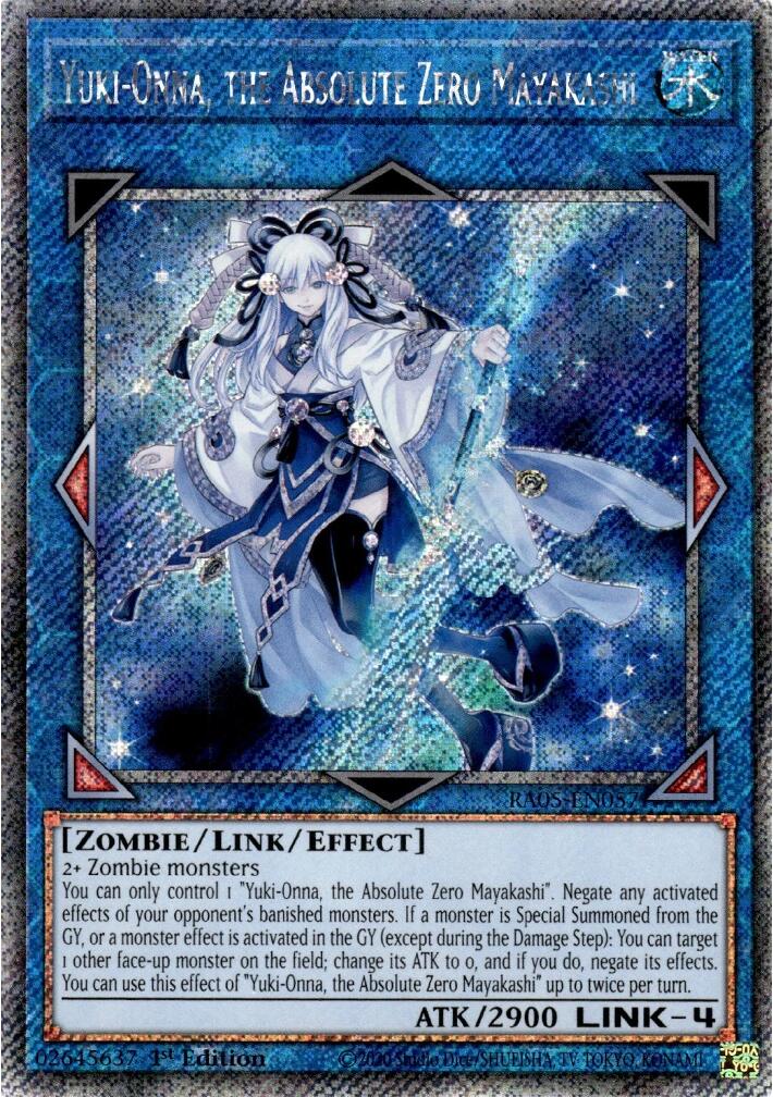 Yuki-Onna, the Absolute Zero Mayakashi (Platinum Secret Rare) [RA05-EN057] Platinum Secret Rare | Exor Games Dartmouth