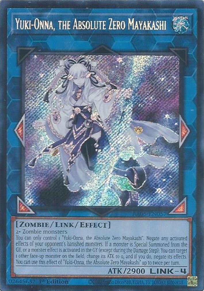 Yuki-Onna, the Absolute Zero Mayakashi (Secret Rare) [RA05-EN057] Secret Rare | Exor Games Dartmouth