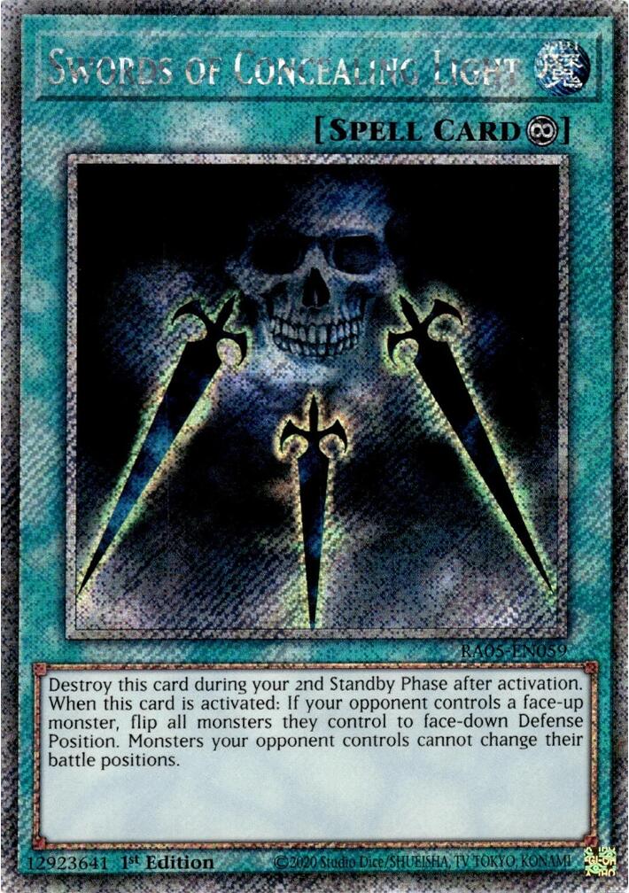 Swords of Concealing Light (Platinum Secret Rare) [RA05-EN059] Platinum Secret Rare | Exor Games Dartmouth