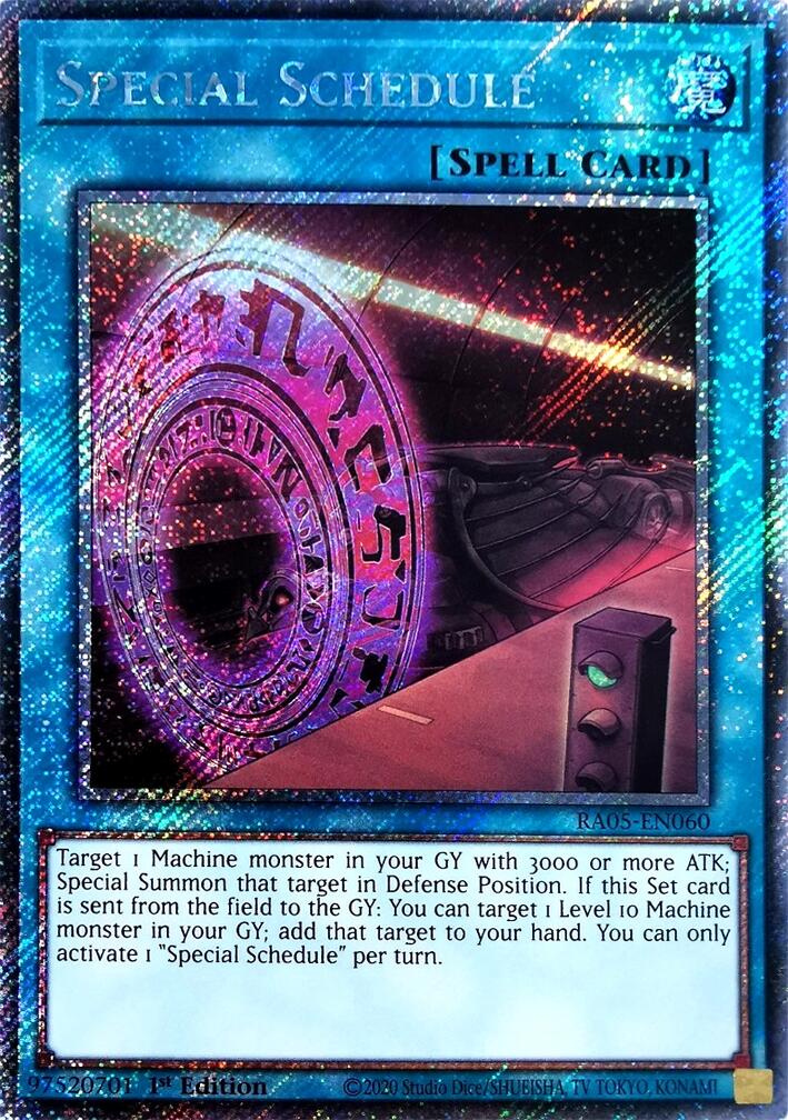Special Schedule (Platinum Secret Rare) [RA05-EN060] Platinum Secret Rare | Exor Games Dartmouth