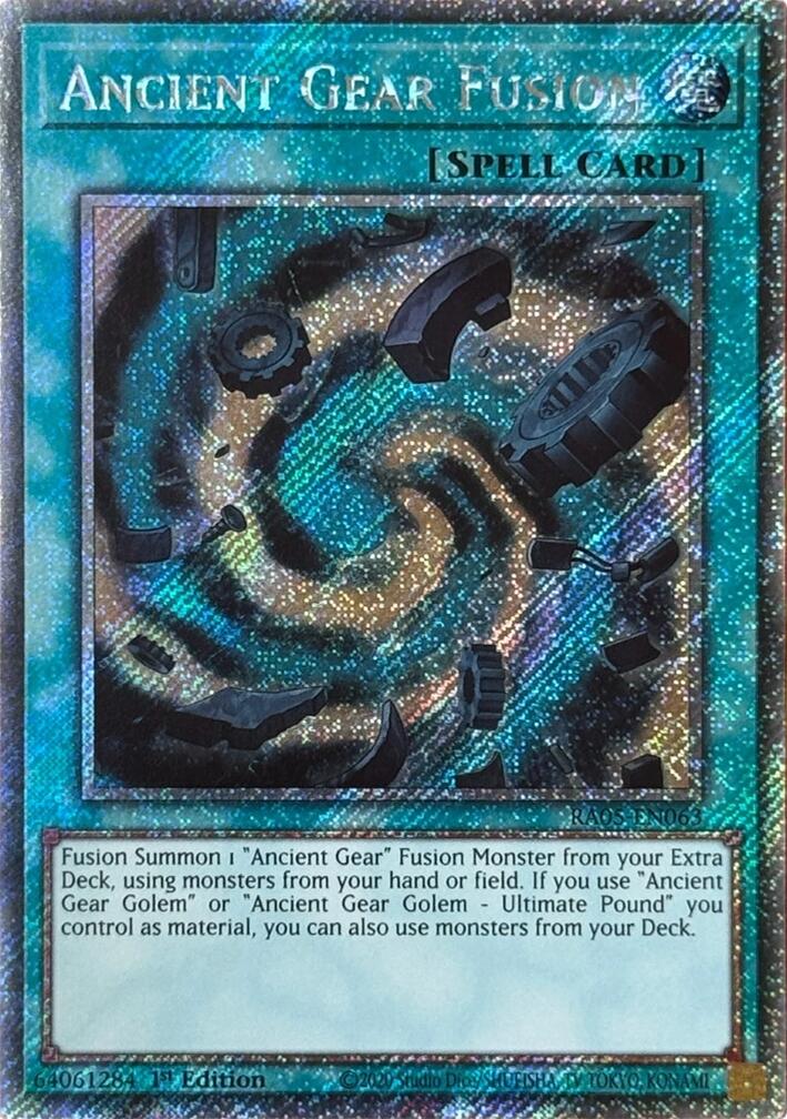 Ancient Gear Fusion (Platinum Secret Rare) [RA05-EN063] Platinum Secret Rare | Exor Games Dartmouth