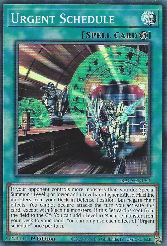 Urgent Schedule [RA05-EN064] Super Rare | Exor Games Dartmouth