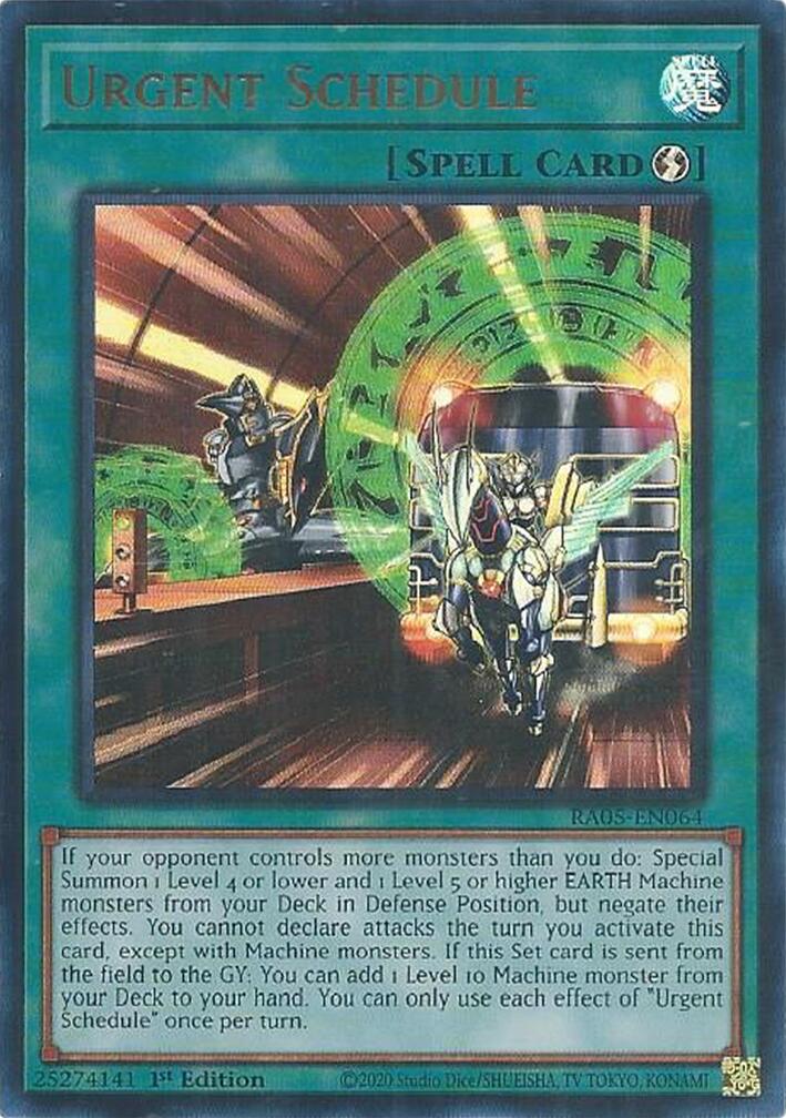 Urgent Schedule (Ultra Rare) [RA05-EN064] Ultra Rare | Exor Games Dartmouth