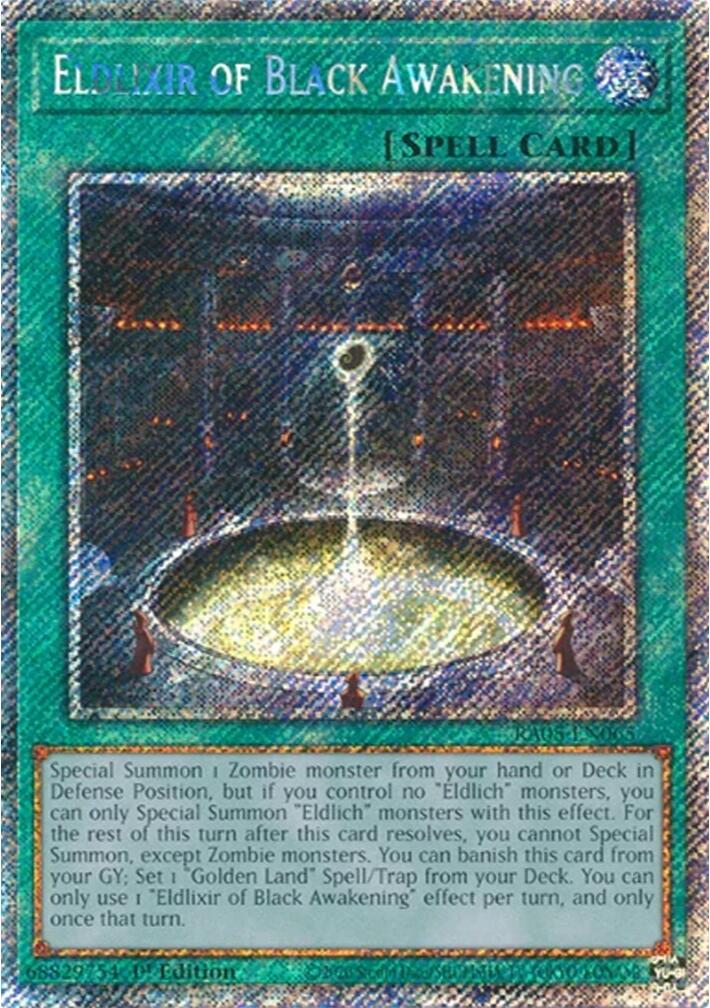 Eldlixir of Black Awakening (Platinum Secret Rare) [RA05-EN065] Platinum Secret Rare | Exor Games Dartmouth