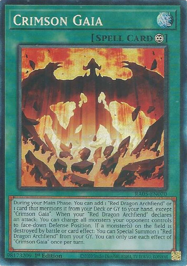 Crimson Gaia (Collector's Rare) [RA05-EN070] Collector's Rare | Exor Games Dartmouth