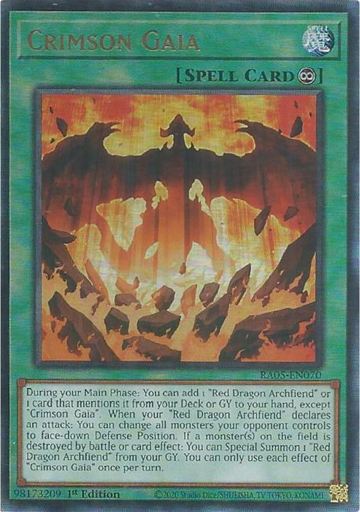 Crimson Gaia (Ultimate Rare) [RA05-EN070] Ultimate Rare | Exor Games Dartmouth