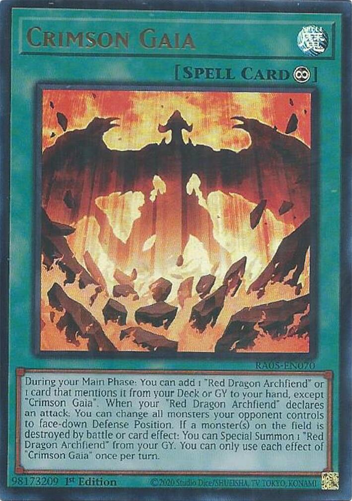 Crimson Gaia (Ultra Rare) [RA05-EN070] Ultra Rare | Exor Games Dartmouth