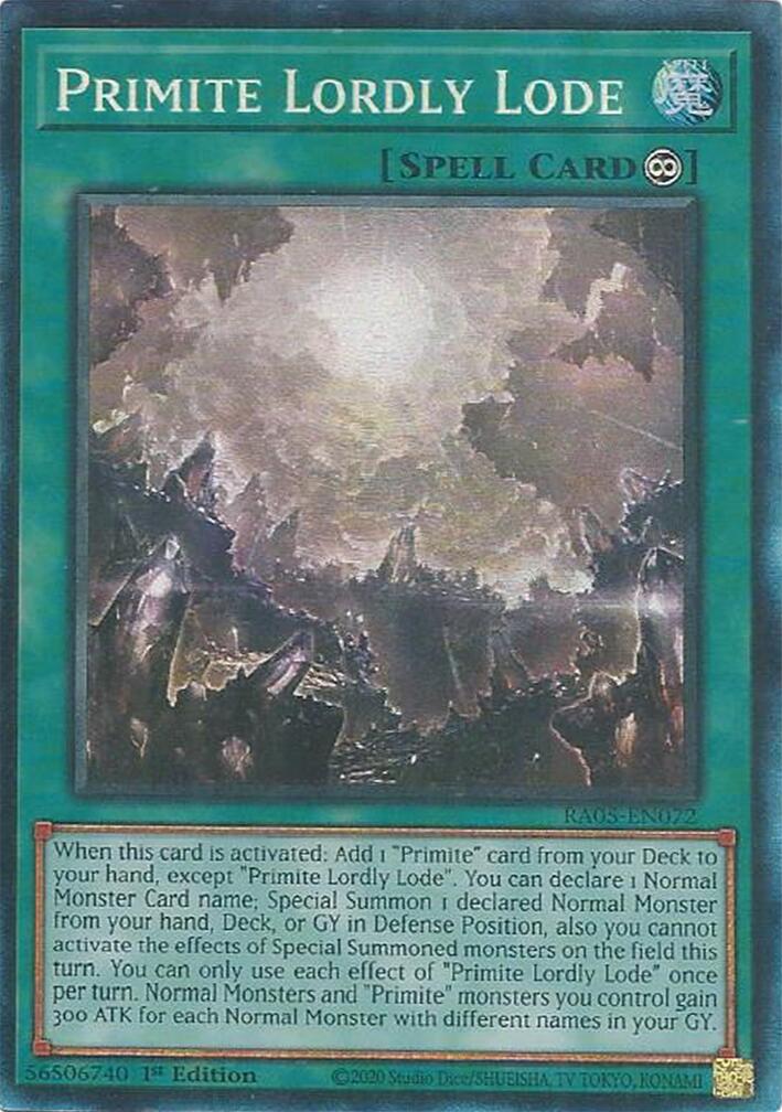Primite Lordly Lode (Collector's Rare) [RA05-EN072] Collector's Rare | Exor Games Dartmouth