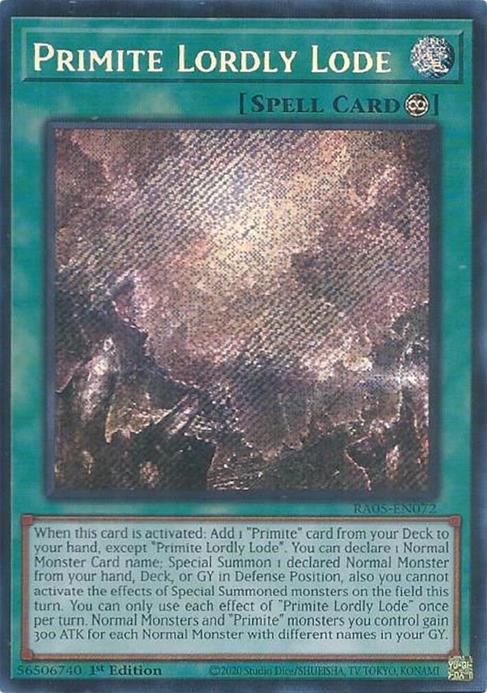 Primite Lordly Lode (Secret Rare) [RA05-EN072] Secret Rare | Exor Games Dartmouth
