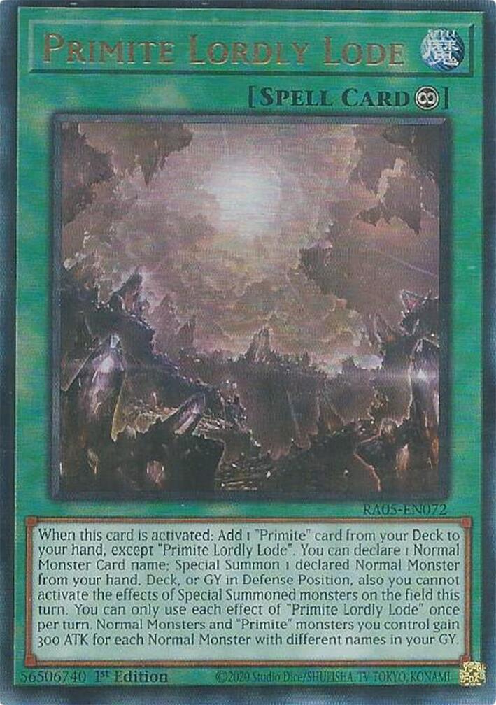 Primite Lordly Lode (Ultimate Rare) [RA05-EN072] Ultimate Rare | Exor Games Dartmouth