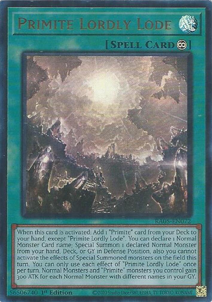 Primite Lordly Lode (Ultra Rare) [RA05-EN072] Ultra Rare | Exor Games Dartmouth