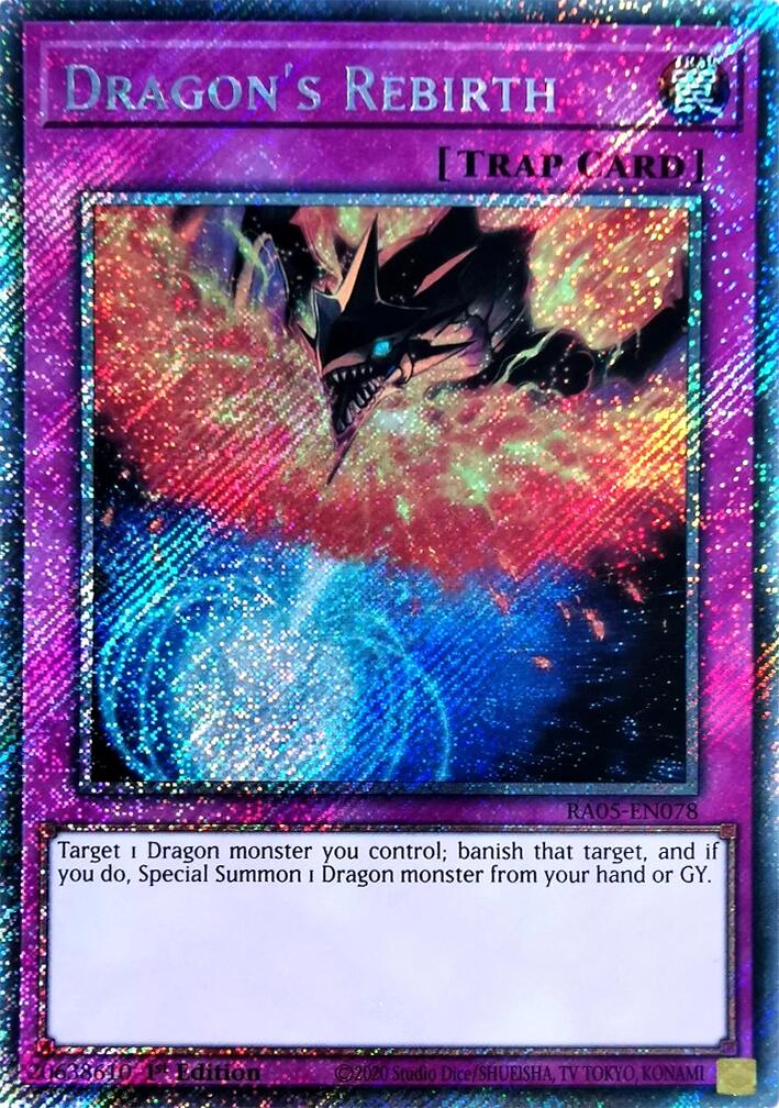Dragon's Rebirth (Platinum Secret Rare) [RA05-EN078] Platinum Secret Rare | Exor Games Dartmouth
