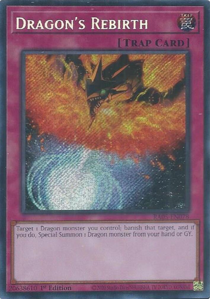 Dragon's Rebirth (Secret Rare) [RA05-EN078] Secret Rare | Exor Games Dartmouth