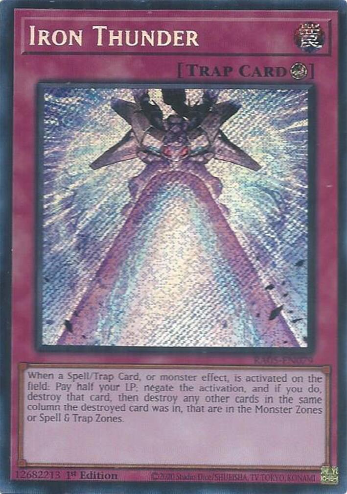 Iron Thunder (Secret Rare) [RA05-EN079] Secret Rare | Exor Games Dartmouth