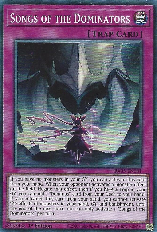 Songs of the Dominators [RA05-EN081] Super Rare | Exor Games Dartmouth
