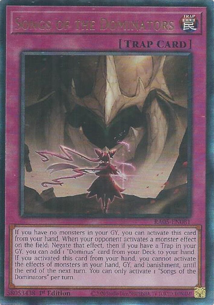 Songs of the Dominators (Ultimate Rare) [RA05-EN081] Ultimate Rare | Exor Games Dartmouth