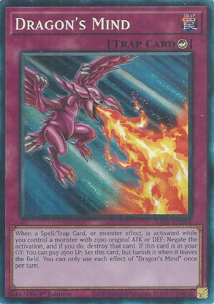 Dragon's Mind (Collector's Rare) [RA05-EN082] Collector's Rare | Exor Games Dartmouth
