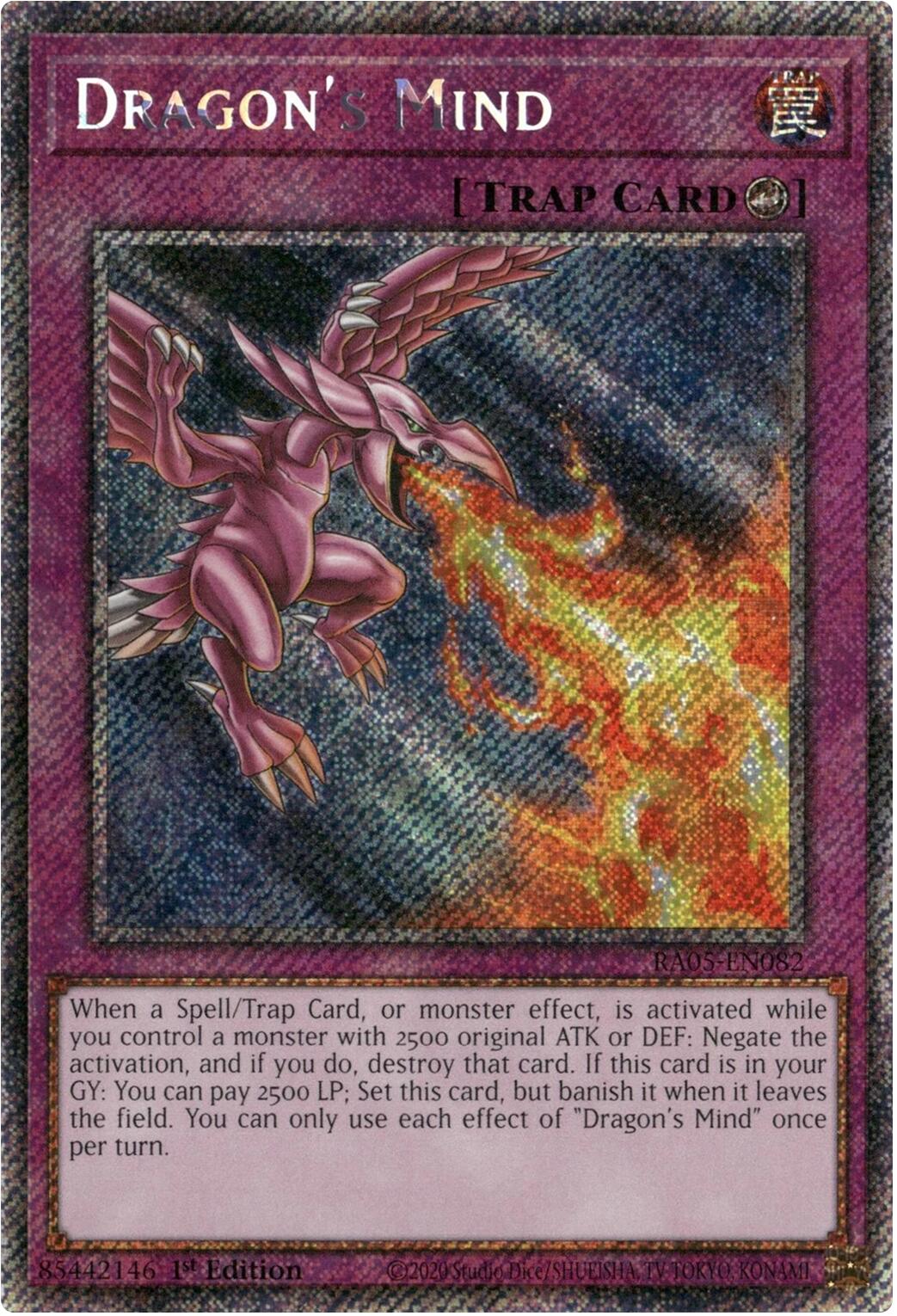 Dragon's Mind (Platinum Secret Rare) [RA05-EN082] Platinum Secret Rare | Exor Games Dartmouth