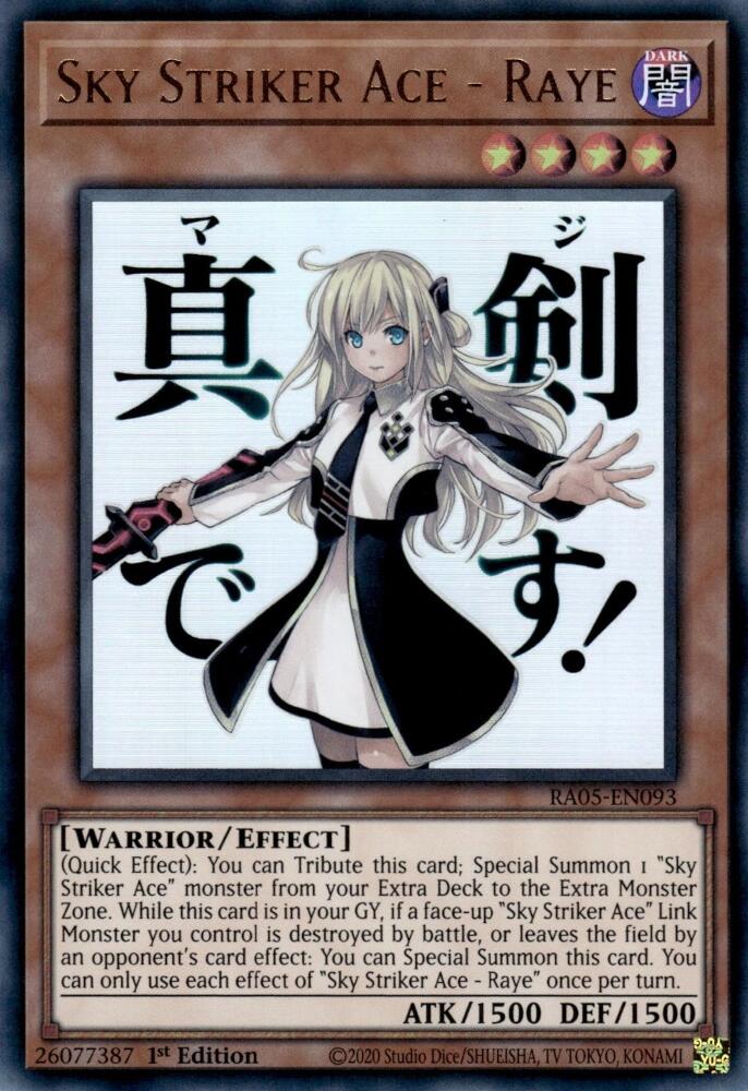 Sky Striker Ace - Raye [RA05-EN093] Ultra Rare | Exor Games Dartmouth