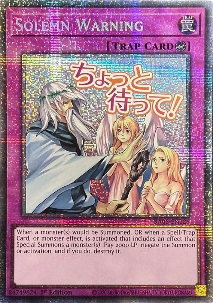 Solemn Warning (Starlight Rare) [RA05-EN126] Starlight Rare | Exor Games Dartmouth