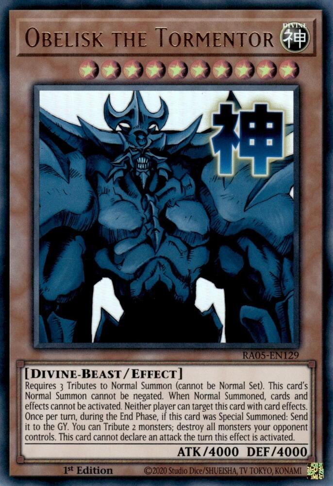 Obelisk the Tormentor [RA05-EN129] Ultra Rare | Exor Games Dartmouth