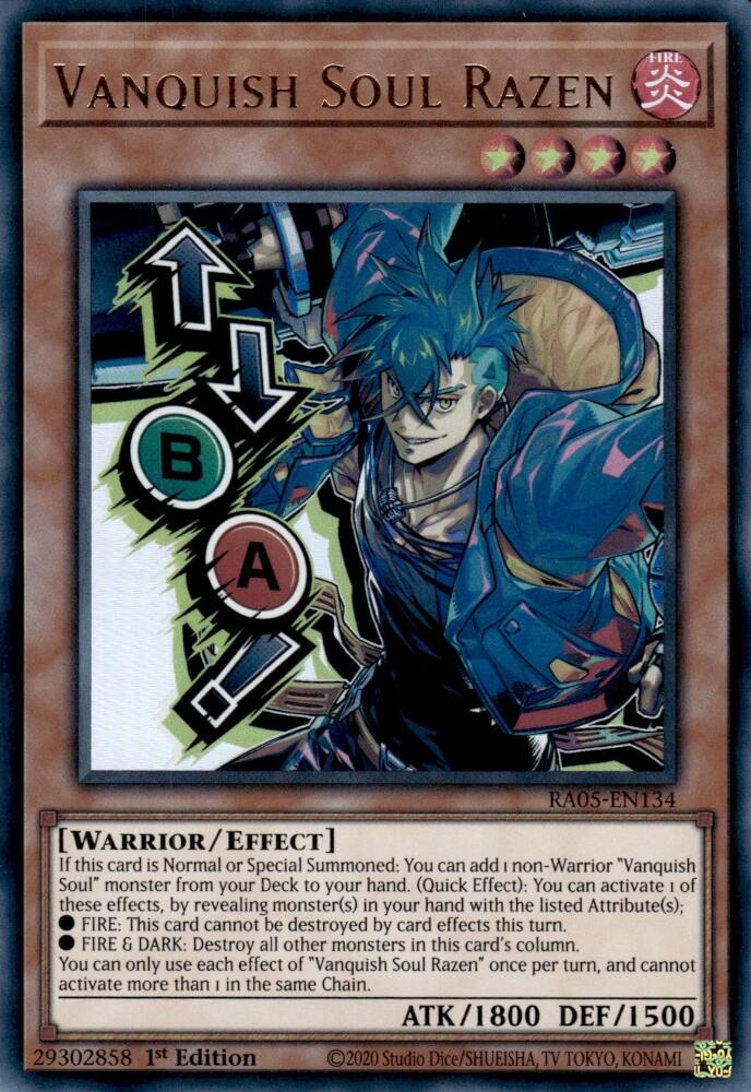 Vanquish Soul Razen [RA05-EN134] Ultra Rare | Exor Games Dartmouth