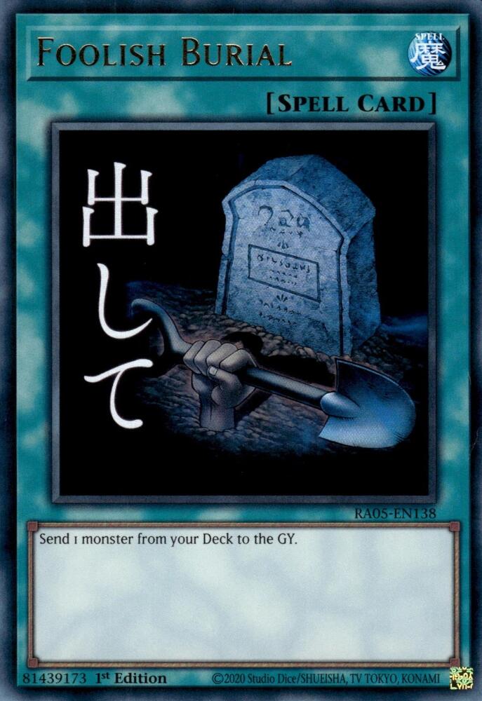 Foolish Burial [RA05-EN138] Ultra Rare | Exor Games Dartmouth