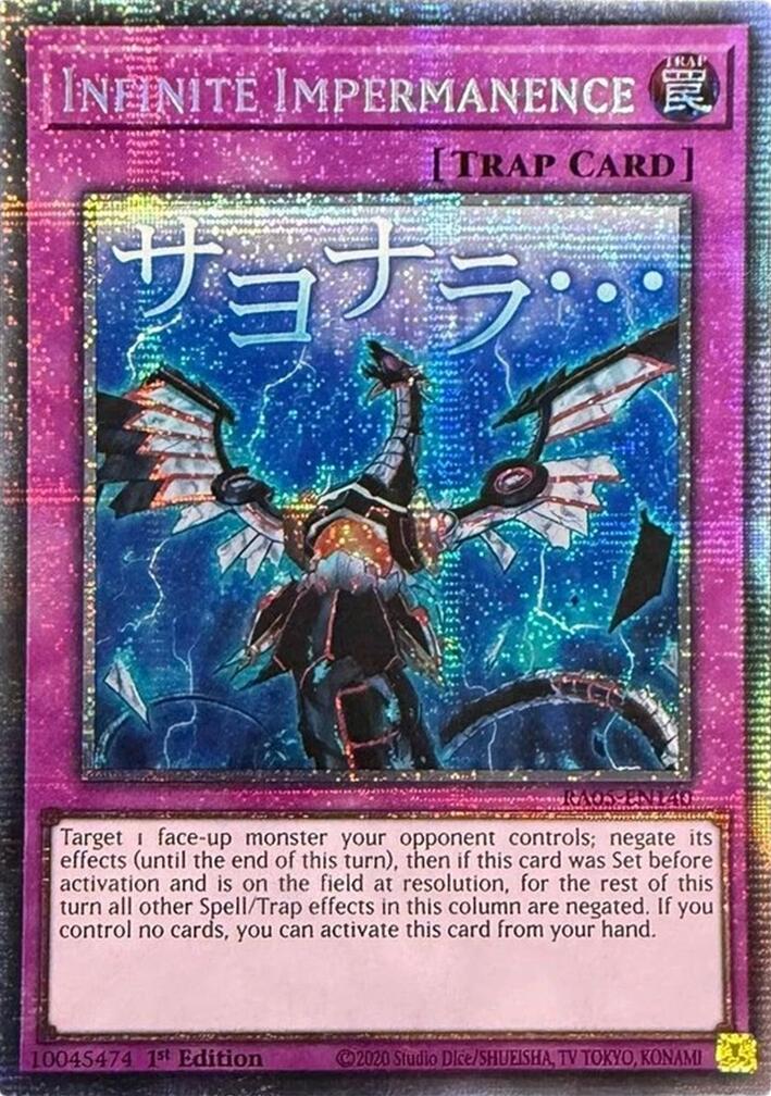 Infinite Impermanence (Starlight Rare) [RA05-EN140] Starlight Rare | Exor Games Dartmouth