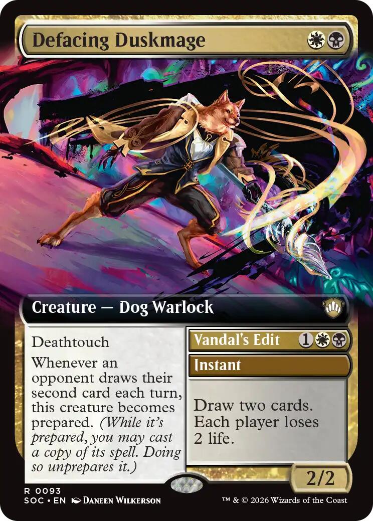 Defacing Duskmage (Extended Art) [Secrets of Strixhaven Commander] | Exor Games Dartmouth