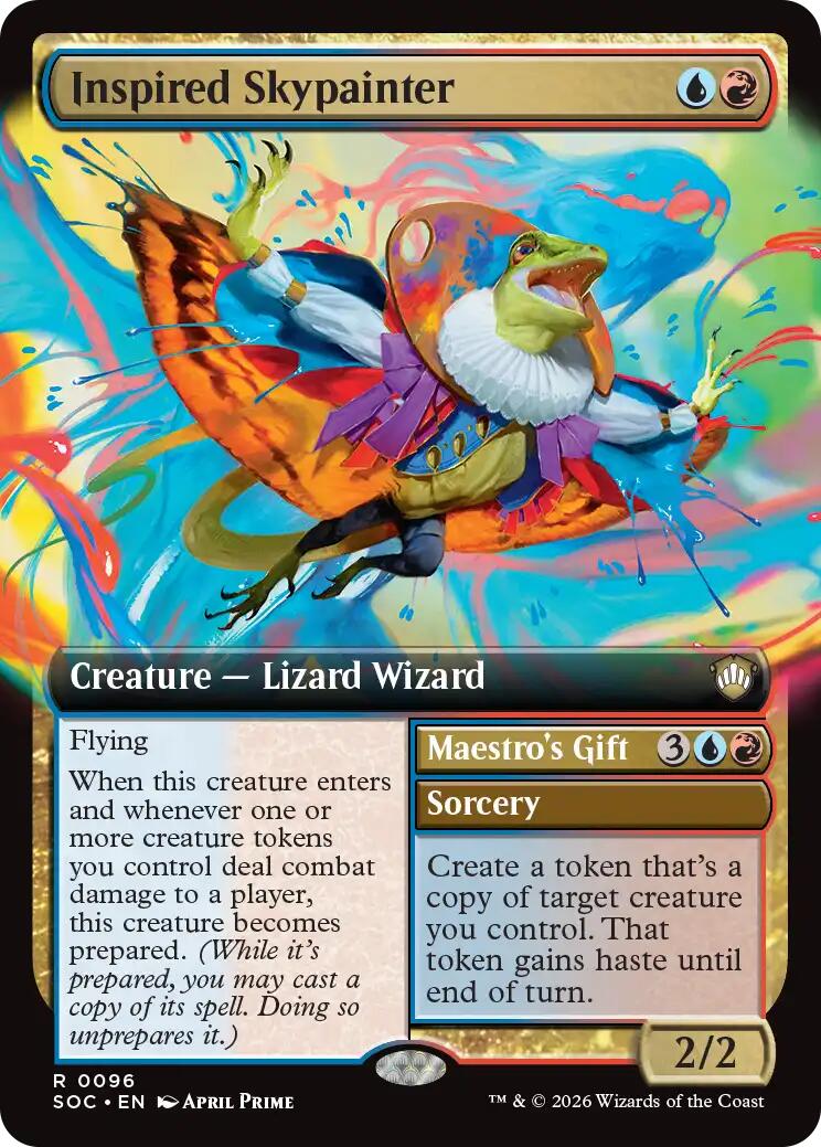 Inspired Skypainter (Extended Art) [Secrets of Strixhaven Commander] | Exor Games Dartmouth