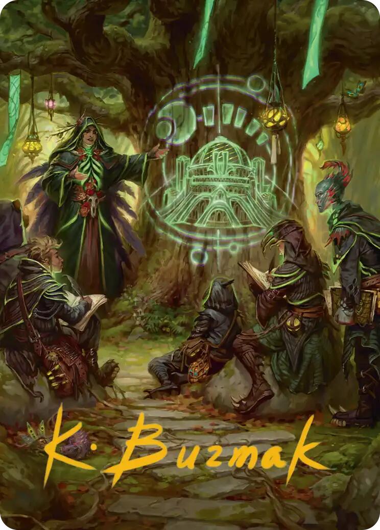 Sylvan Library Art Card (Gold-Stamped Signature) [Secrets of Strixhaven Art Series] | Exor Games Dartmouth