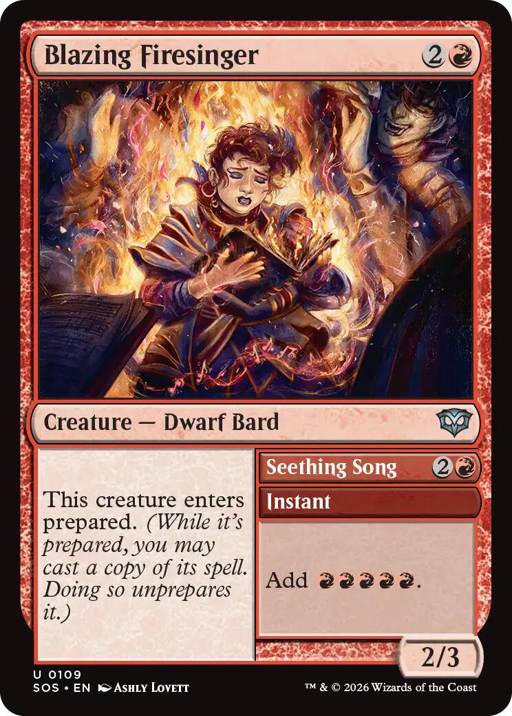 Blazing Firesinger [Secrets of Strixhaven] | Exor Games Dartmouth