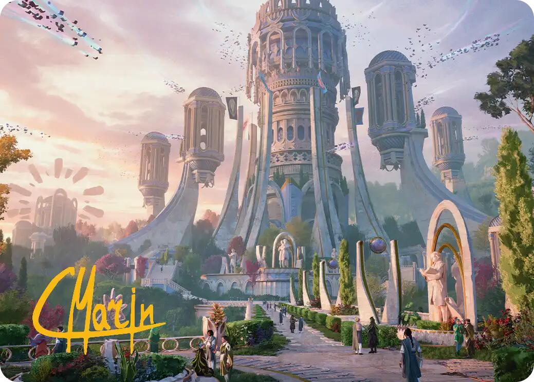 Command Tower Art Card (Gold-Stamped Signature) [Secrets of Strixhaven Art Series] | Exor Games Dartmouth
