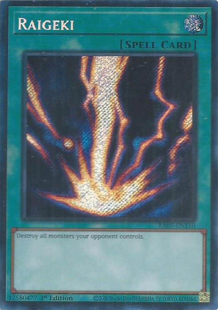 Raigeki (Secret Rare) [RA05-EN110] Secret Rare | Exor Games Dartmouth