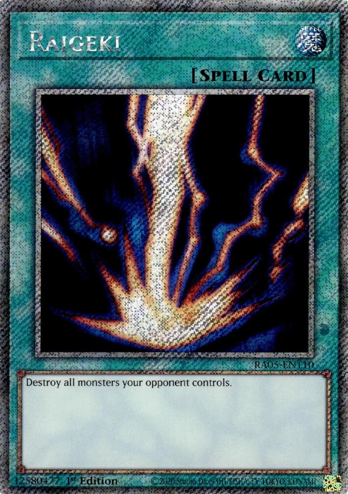 Raigeki (Platinum Secret Rare) [RA05-EN110] Platinum Secret Rare | Exor Games Dartmouth