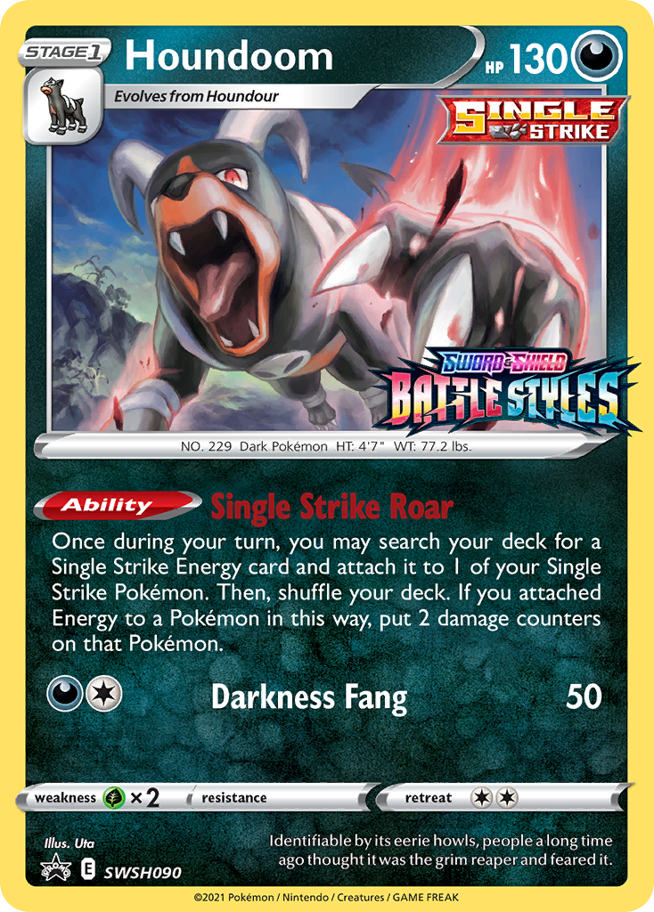 Houndoom (SWSH090) (Prerelease Promo) [Sword & Shield: Black Star Promos] | Exor Games Dartmouth