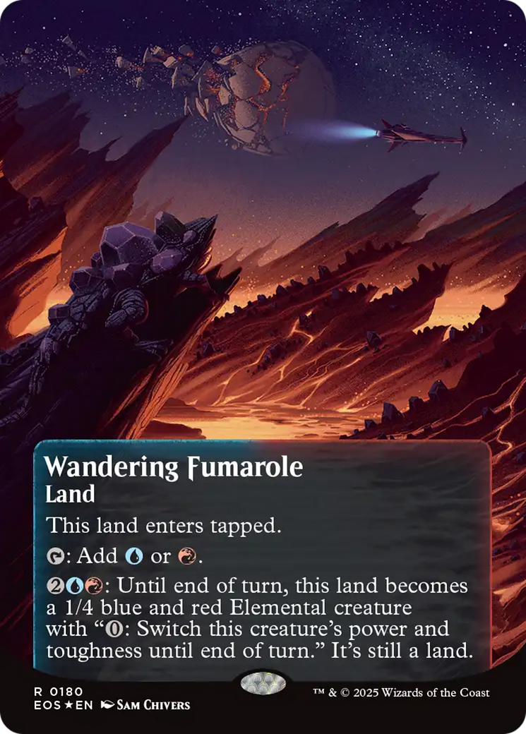 Wandering Fumarole (0180) (Borderless) (Galaxy Foil) [Edge of Eternities: Stellar Sights] | Exor Games Dartmouth