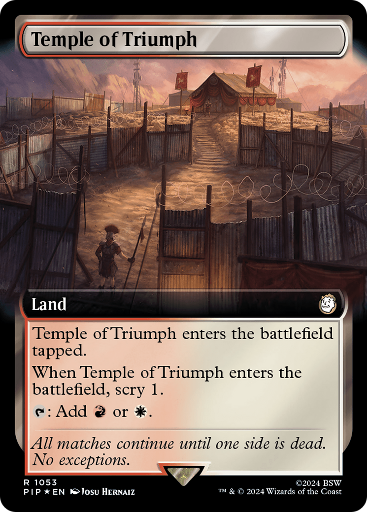 Temple of Triumph (Extended Art) (Surge Foil) [Fallout] | Exor Games Dartmouth