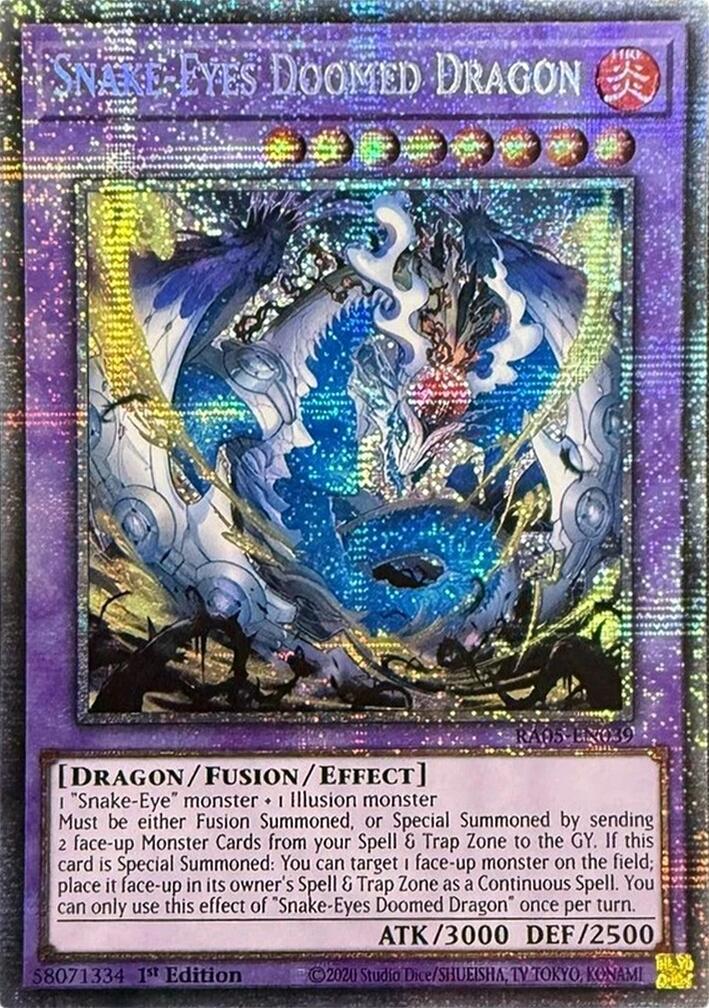 Snake-Eyes Doomed Dragon (Starlight Rare) [RA05-EN039] Starlight Rare | Exor Games Dartmouth
