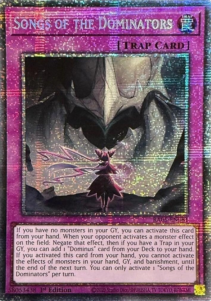 Songs of the Dominators (Starlight Rare) [RA05-EN081] Starlight Rare | Exor Games Dartmouth