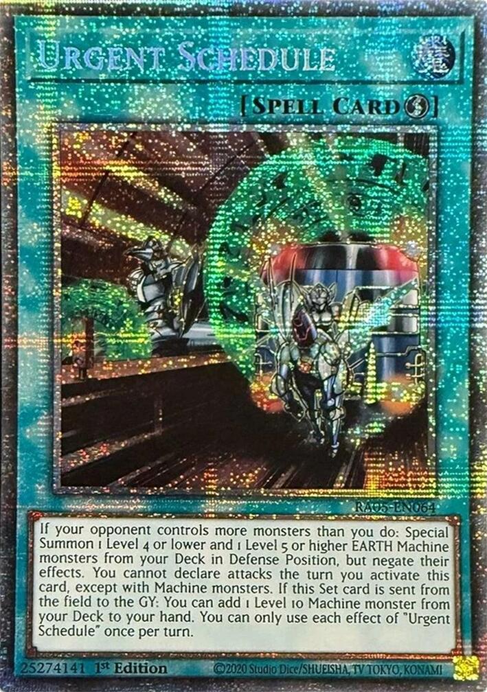 Urgent Schedule (Starlight Rare) [RA05-EN064] Starlight Rare | Exor Games Dartmouth