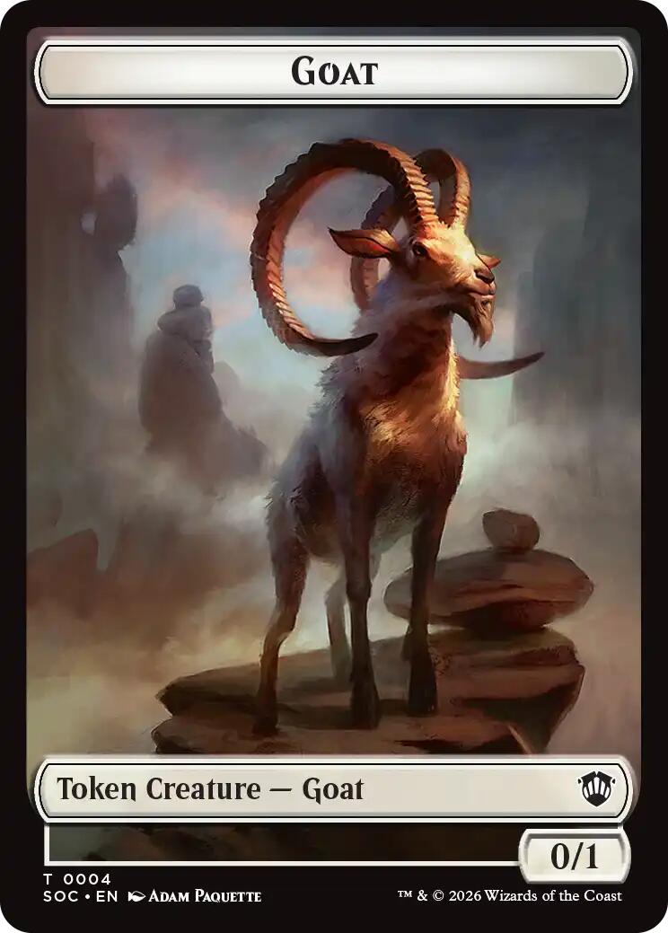 Goat // Fungus Beast Double-Sided Token [Secrets of Strixhaven Commander Tokens] | Exor Games Dartmouth