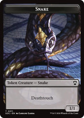 Snake // Zombie Double-Sided Token [Secrets of Strixhaven Commander Tokens] | Exor Games Dartmouth