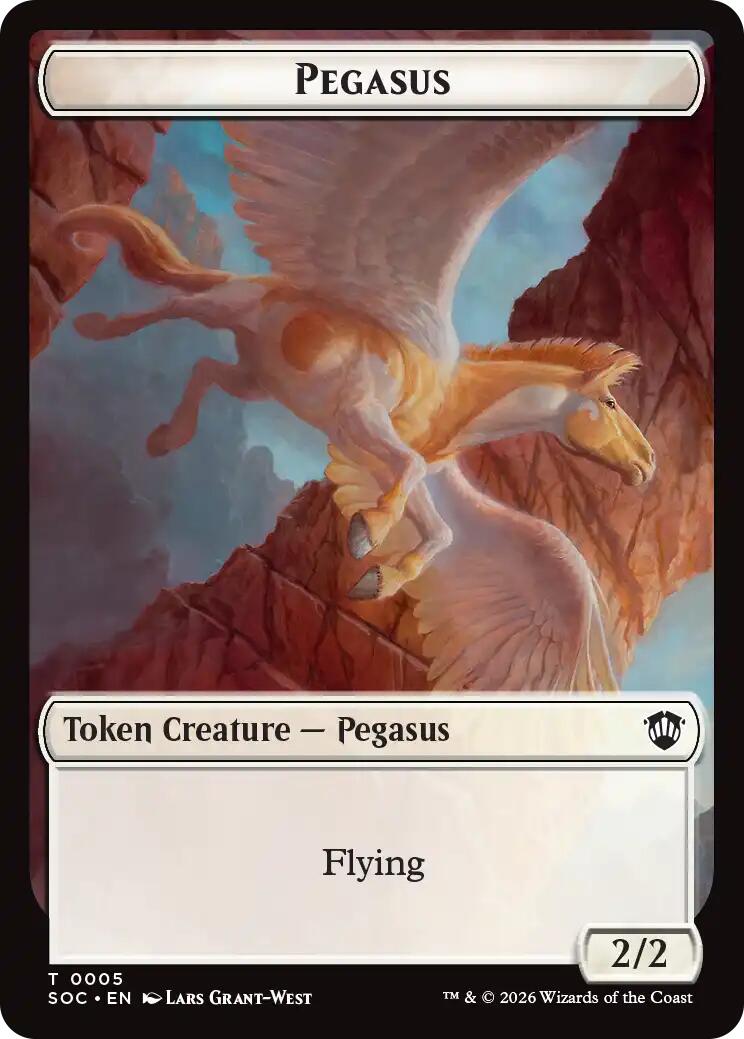 Pegasus // Inkling (0022) Double-Sided Token [Secrets of Strixhaven Commander Tokens] | Exor Games Dartmouth