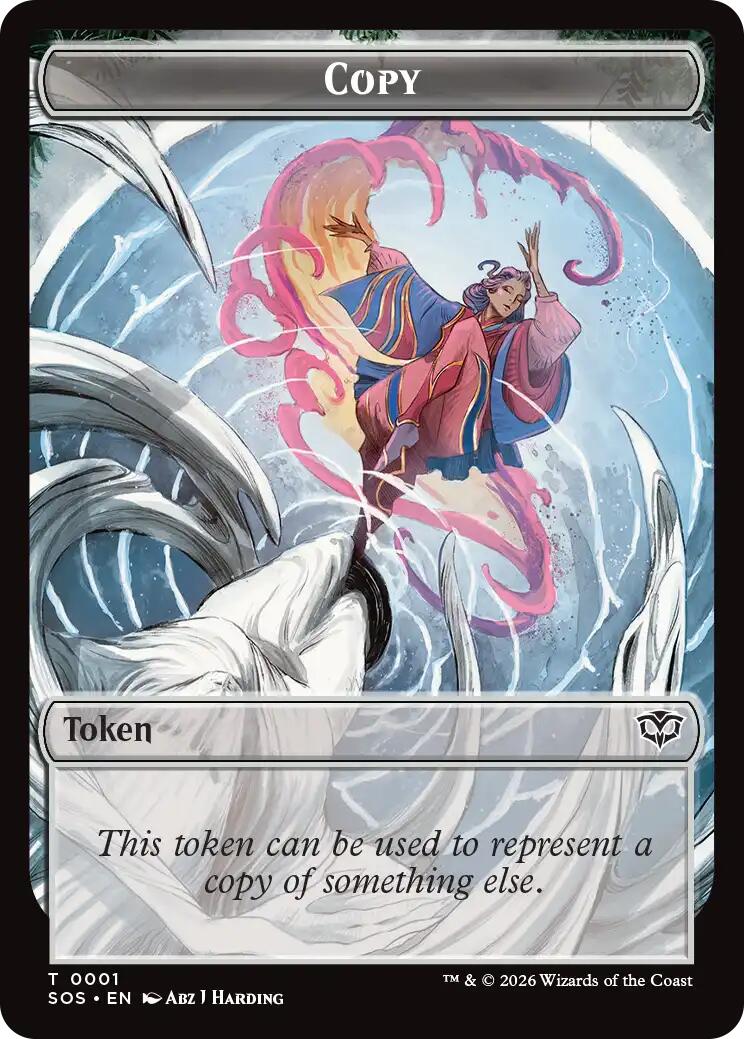 Spirit (0025) // Copy Double-Sided Token [Secrets of Strixhaven Commander Tokens] | Exor Games Dartmouth
